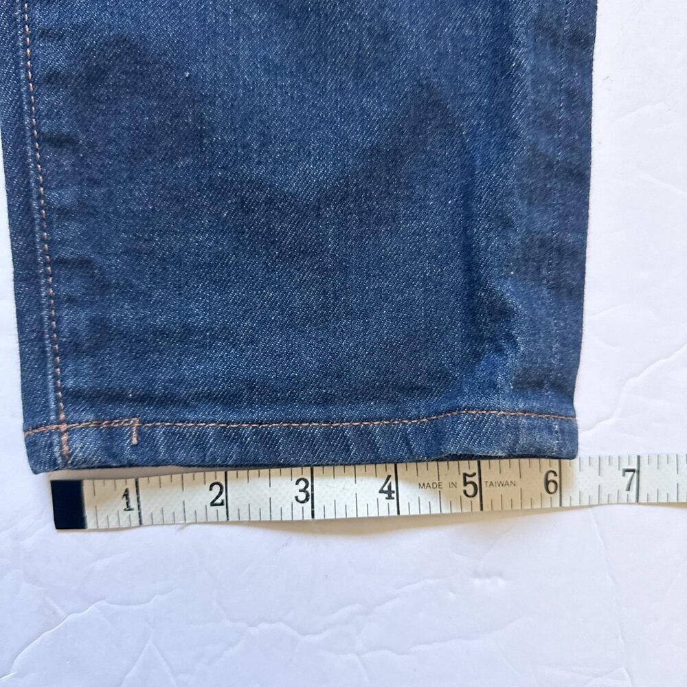 Express Super High Rise Mom Jeans Dark Wash Silver Detail 4R cropped - Picture 13 of 13